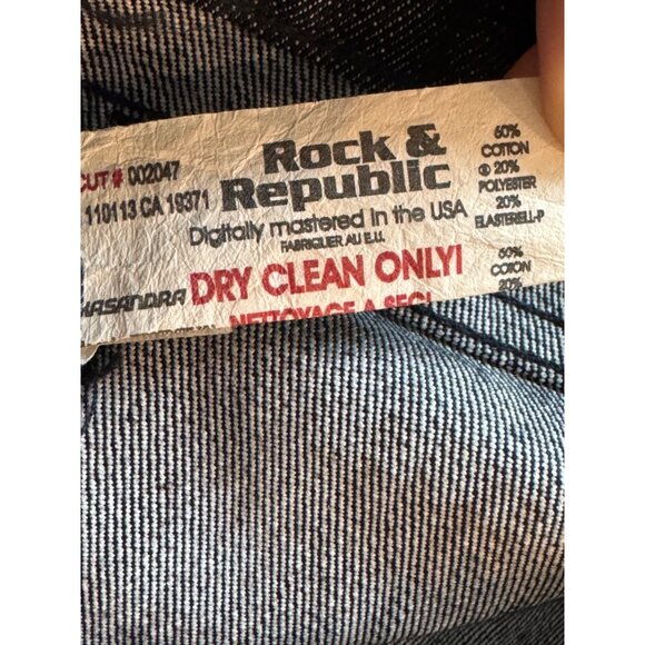 Rock & Republic Womens Size 27 Bootcut Dark Wash Denim Jeans - Picture 6 of 8